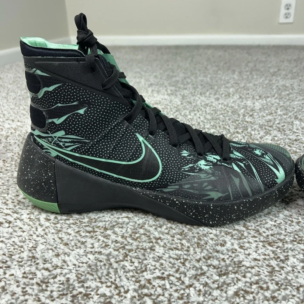 Nike Shoes Mens Size 10.5 Black Glow Hyperdunk 2015 Basketball High Top Sneakers